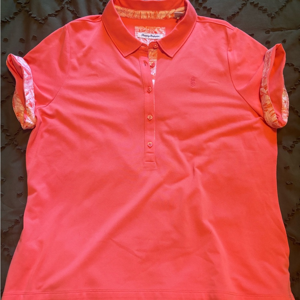Tommy Bahama Vibrant Pink Polo - Picture 3 of 4